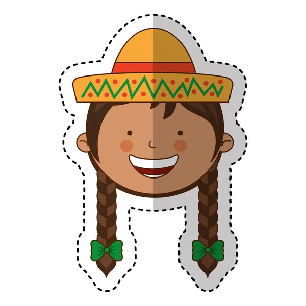 Мексиканські трохи символ дівчина — стоковий вектор