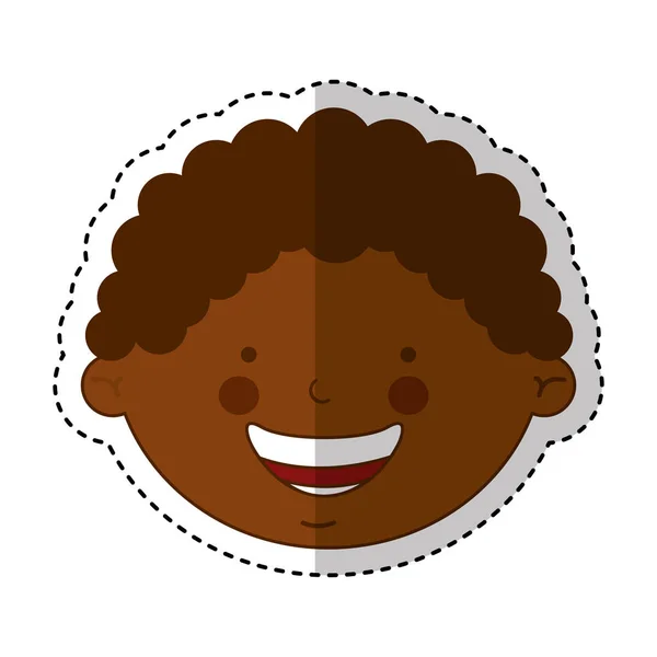 Afrikaanse little boy karakter — Stockvector