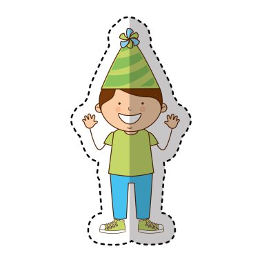 küçük bir çocukla parti şapkası Icon