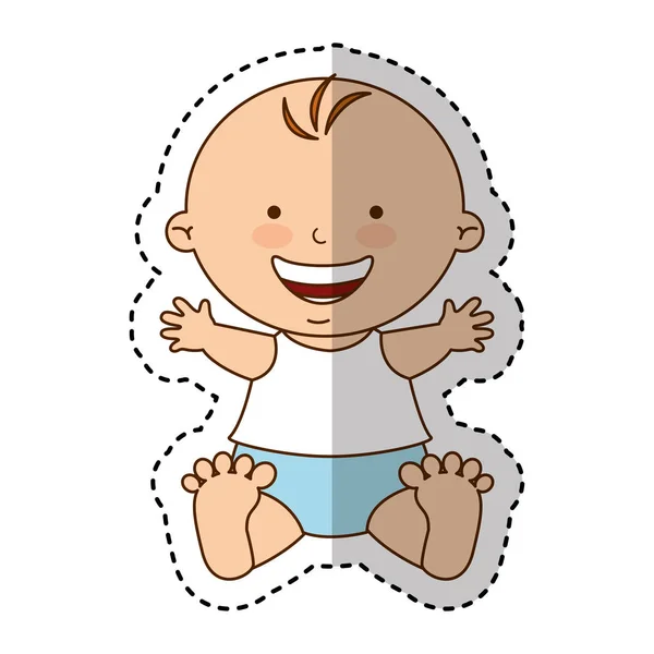 Cute baby boy character — Stock Vector