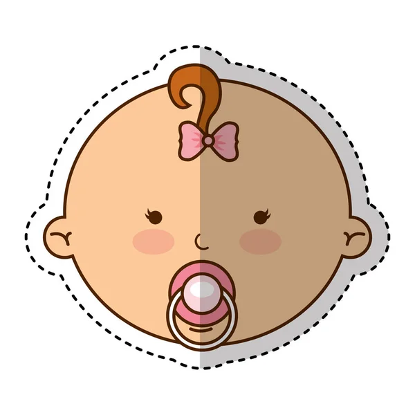 Mignon bébé fille personnage — Image vectorielle