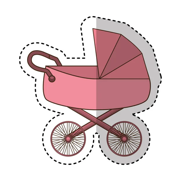 Baby cart isolated icon — Stock Vector