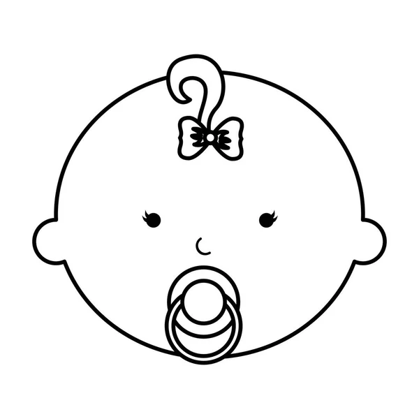 Lindo bebé niña carácter — Archivo Imágenes Vectoriales