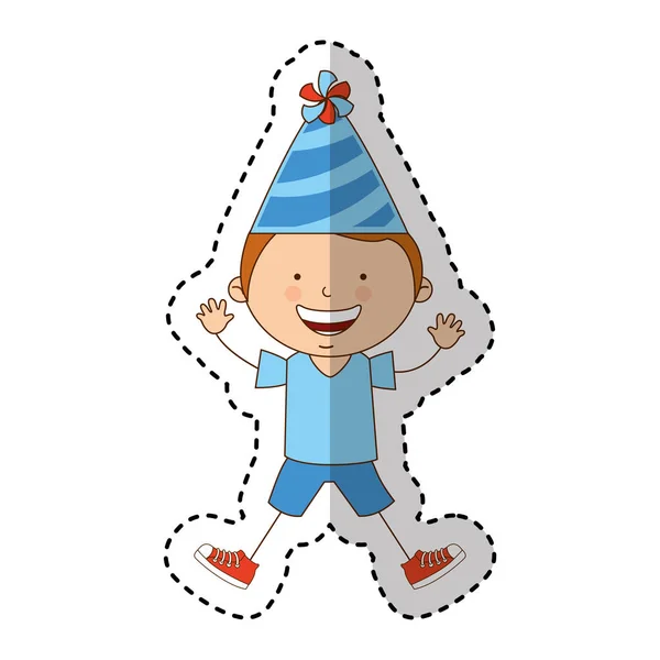 Małe dziecko ze strony ikona kapelusz — Wektor stockowy
