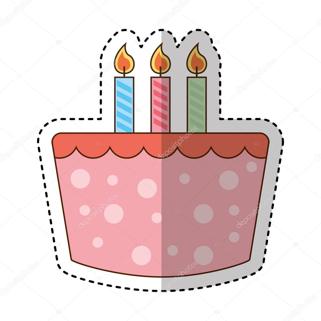 sweet cake birthday icon
