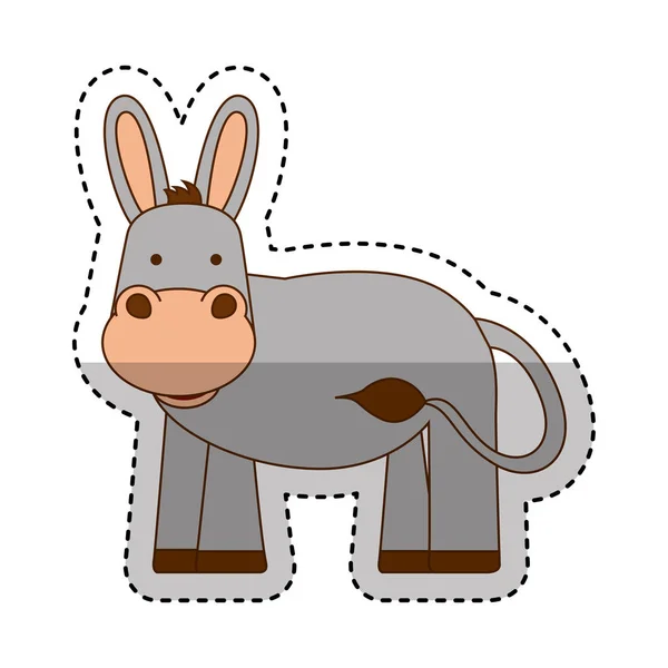 Cute mule manger character — Stock Vector