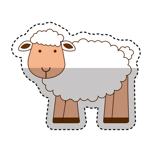 Cute sheep manger character — Stock Vector