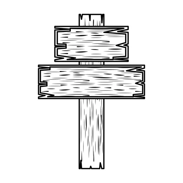 Cruz de madera icono religioso — Archivo Imágenes Vectoriales