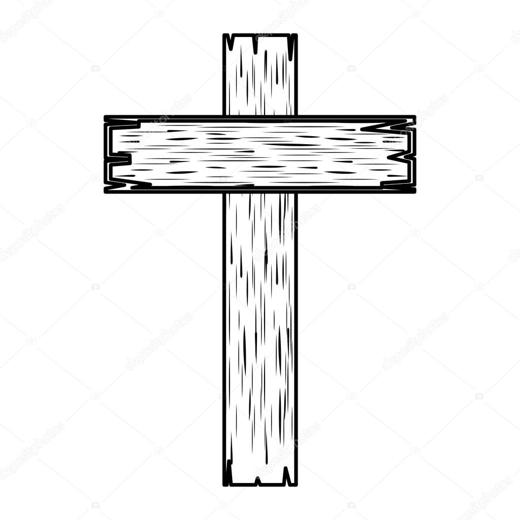 wooden cross religious icon