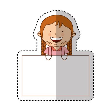 sevimli küçük kız karakter