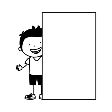 sevimli küçük çocuk karakter