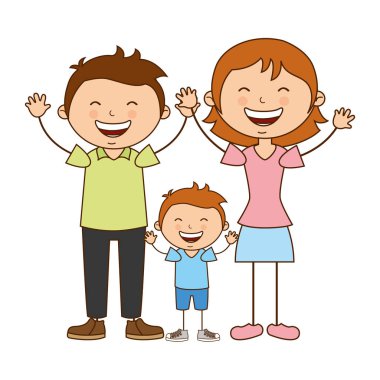 mutlu aile üyeleri simgesi