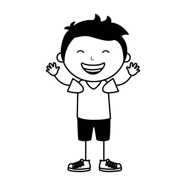 Mignon petit garçon personnage — Image vectorielle