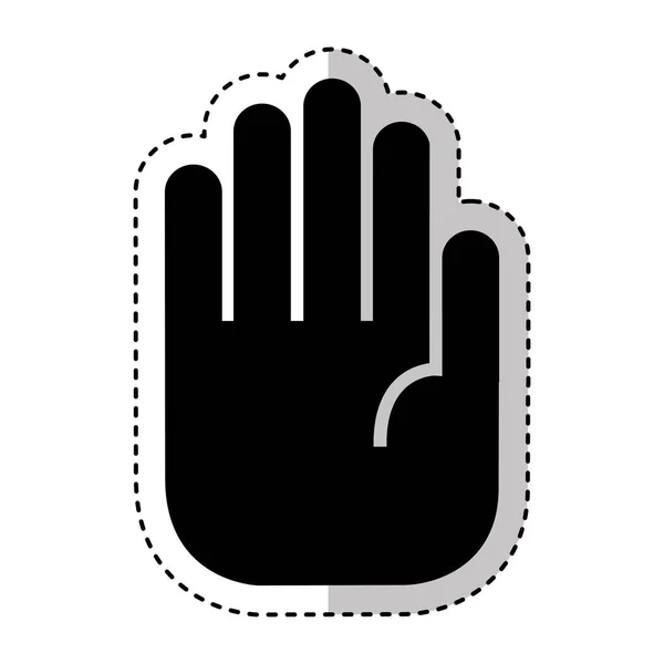 Mano parada aislado icono — Vector de stock