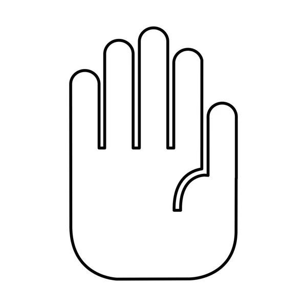 Рука остановить изолированный значок — стоковый вектор