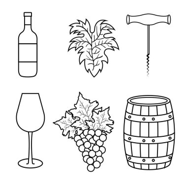 En iyi şarap Icons set