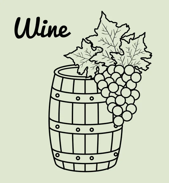 En iyi şarap varil simgesi — Stok Vektör