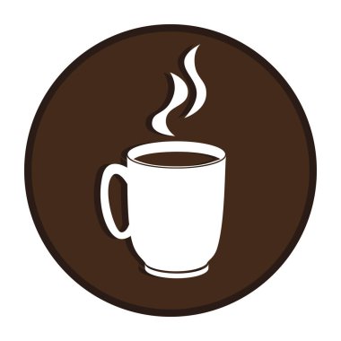 Kahve fincanı izole edilmiş ikon içer