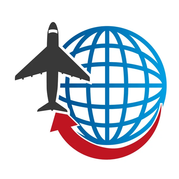 Avion zbor serviciu izolat pictogramă — Vector de stoc