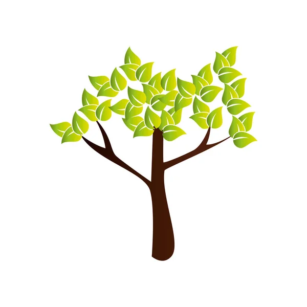 Boom plant natuur pictogram — Stockvector