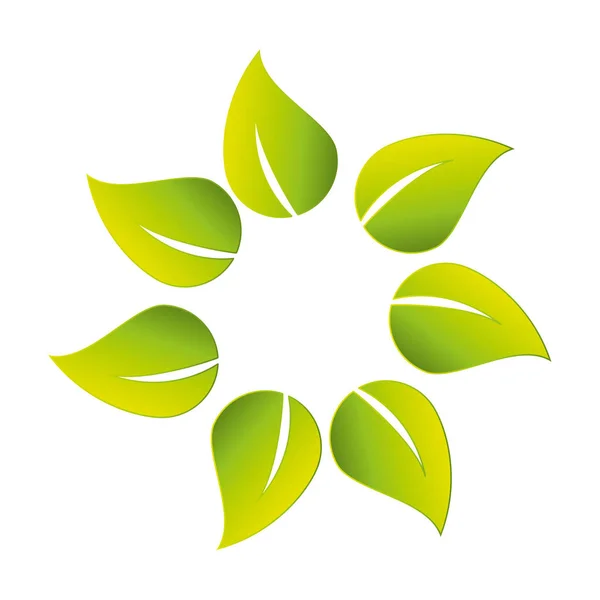 Levelek a növény ökológia szimbólum — Stock Vector