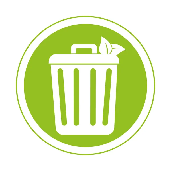 Recycle bin ecologie symboolpictogram — Stockvector