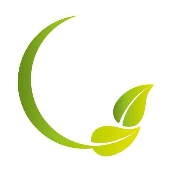 Bladeren van de plant ecologie symbool — Stockvector