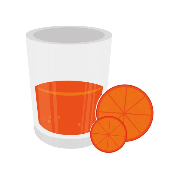 Orange juice fruit icon — Stock Vector