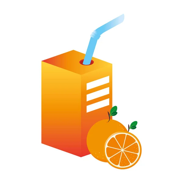 Pomerančový džus ovoce ikona — Stockový vektor