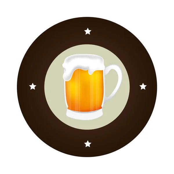 Fresh beer drink icon — Stock Vector