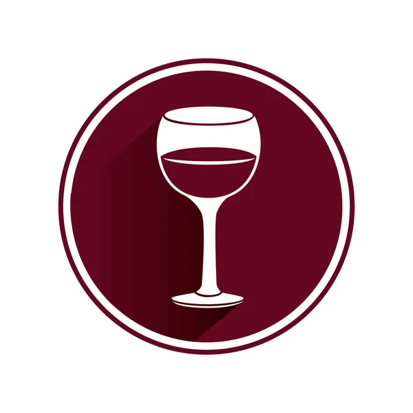 Wine cup isolated icon — Stock Vector