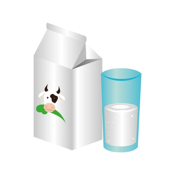 신선한 우유 상자 아이콘 — 스톡 벡터
