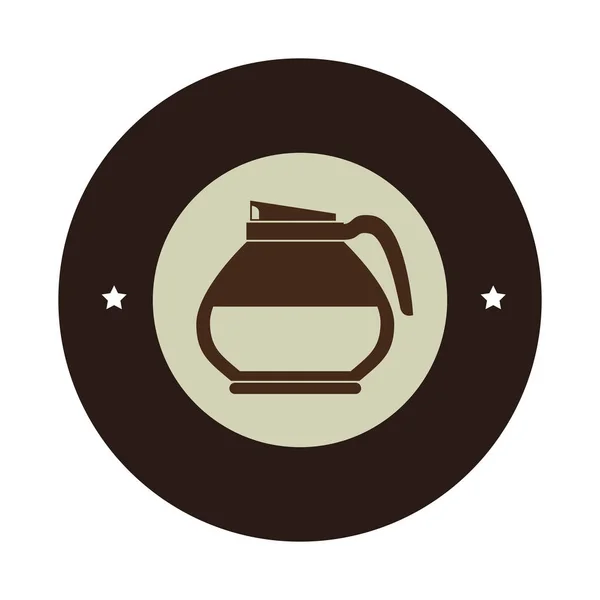 Taza de café bebida aislado icono — Vector de stock