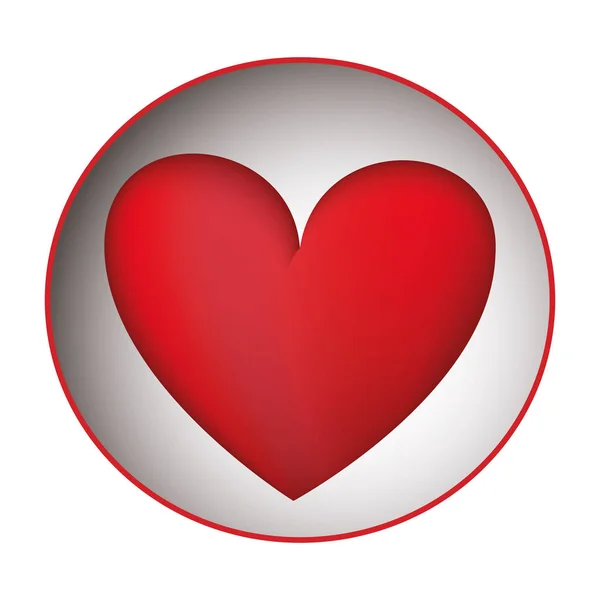 Heart care isolated icon — Stock Vector