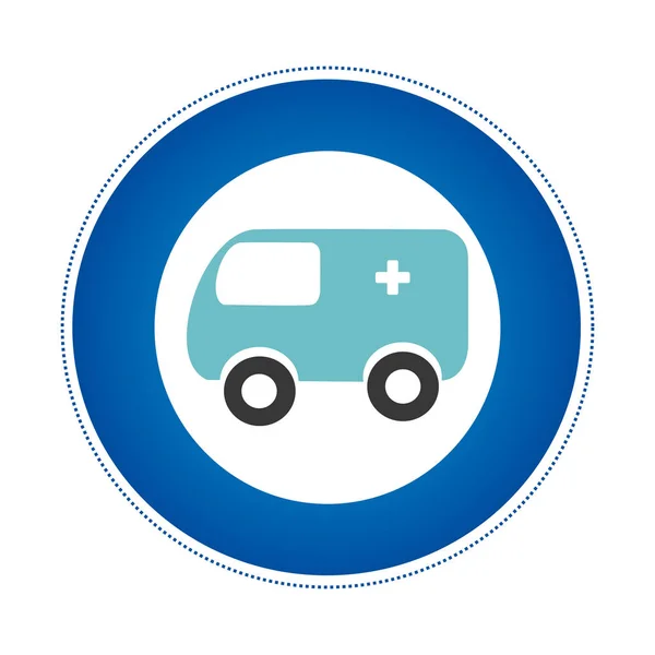 Ambulance noodsituatie voertuig pictogram — Stockvector