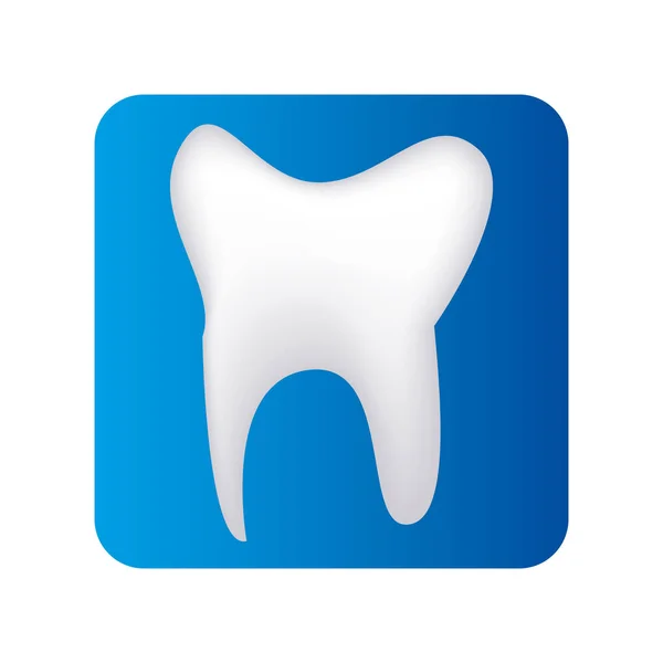 Teeth dental care isolated icon — Stock Vector