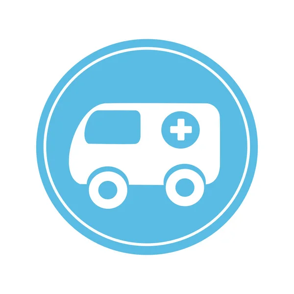 Ambulance emergency vehicle icon — Stock Vector