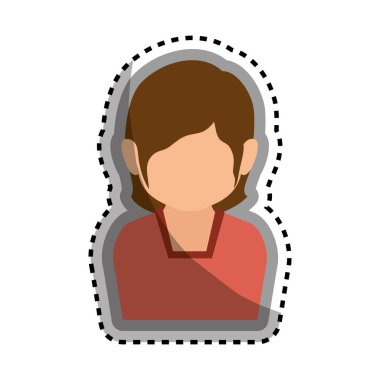 kadın avatar karakteri izole edilmiş simge