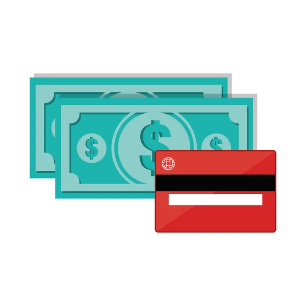 Bills money isolated icon — Stock Vector