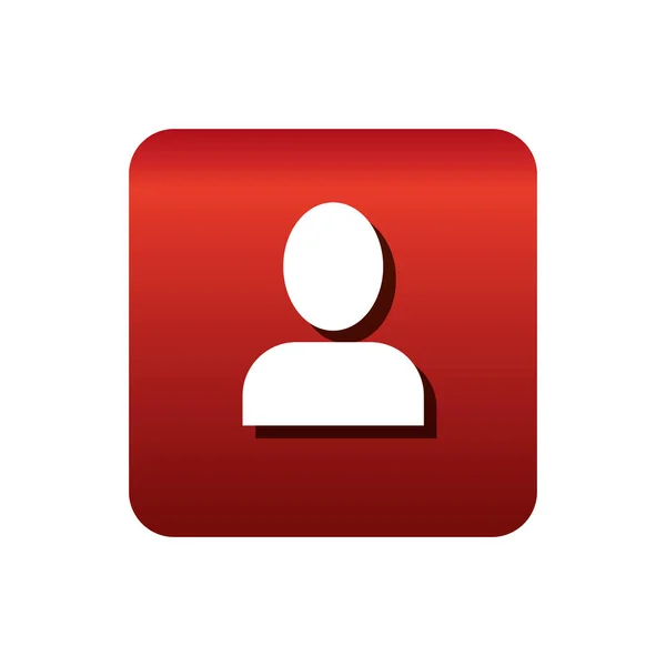 User silhouette button icon — Stock Vector