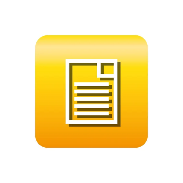 Paper document file isolated icon — Stock Vector