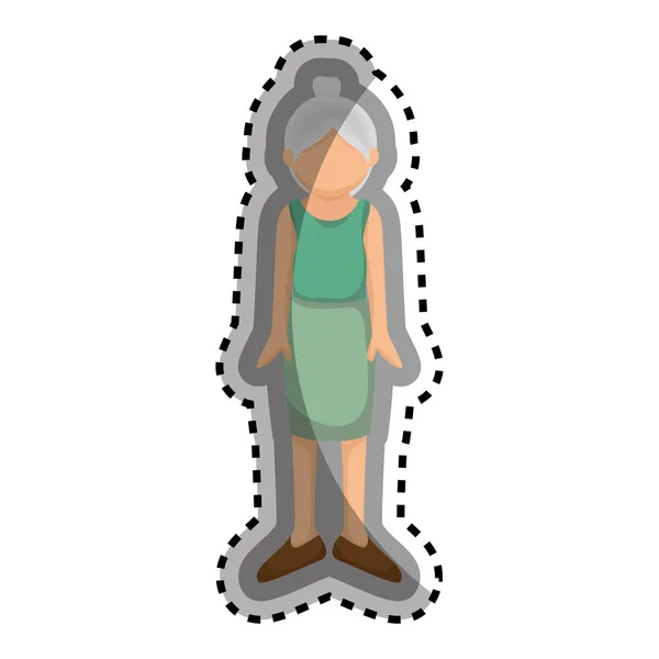 Lindo abuela avatar carácter — Vector de stock