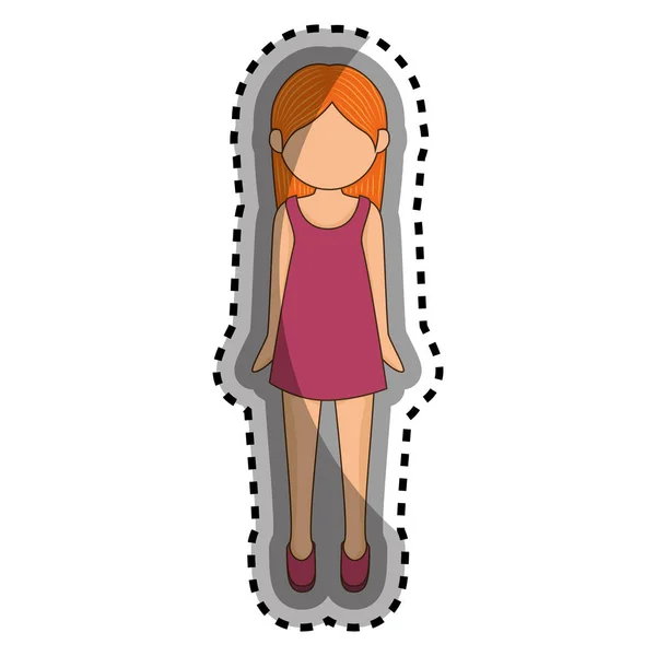 Mulher avatar personagem ícone isolado —  Vetores de Stock