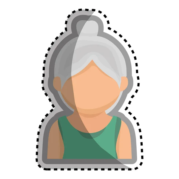 Lindo abuela avatar carácter — Vector de stock