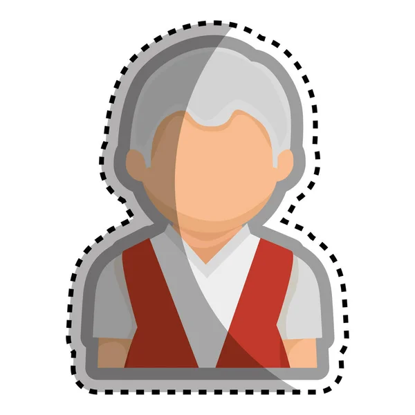 Lindo abuelo avatar carácter — Vector de stock