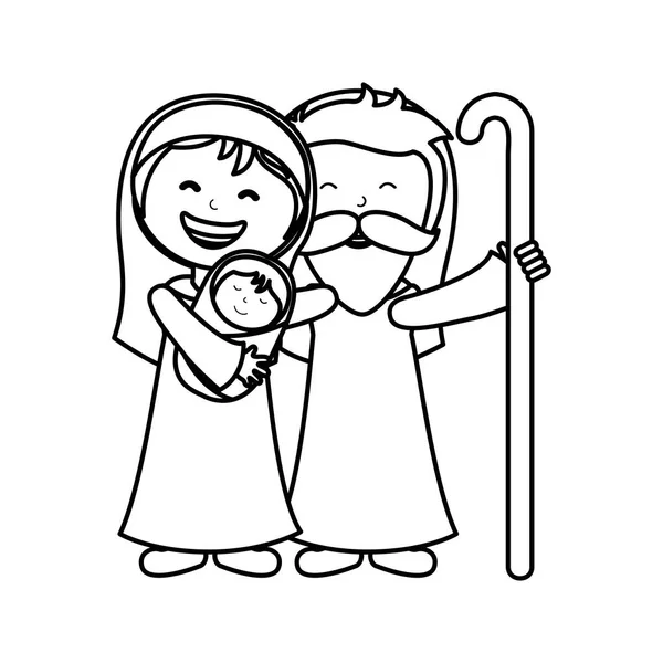 圣洁的家庭经理字符 — 图库矢量图片