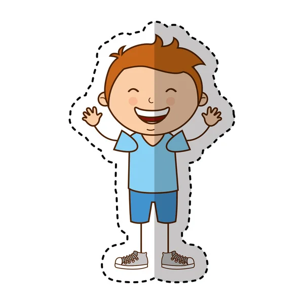 Lindo niño pequeño personaje — Vector de stock