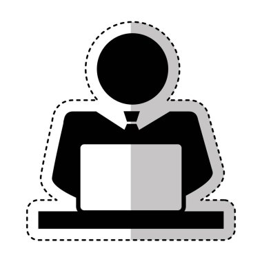 işadamı şekil siluet simge