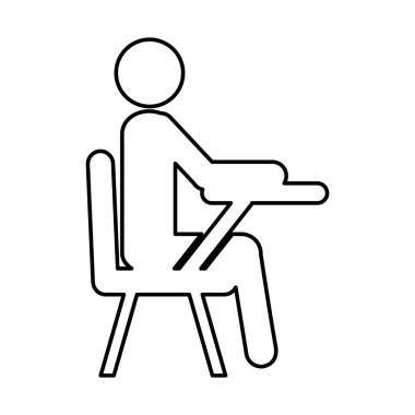 sandalye siluet öğrenci