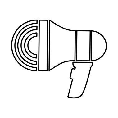 megafon siluet izole simgesi